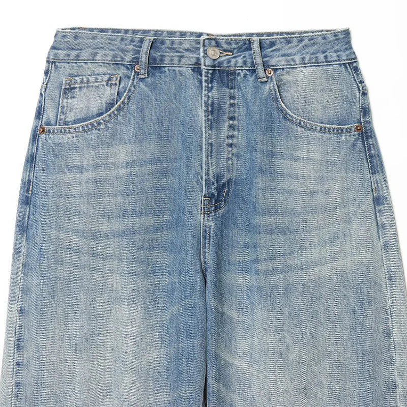 Vaqueros Retro de Tiro Alto con Bajo Deshilachado y Vuelta – Colección Primavera 2026