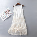 Vestido de Verano de Encaje Blanco NovaTrend