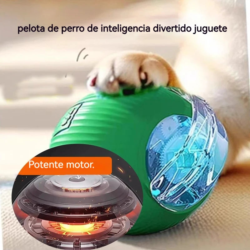 Pelota Inteligente para Perros: Juguete Interactivo con Rodamiento Automático y Recarga USB