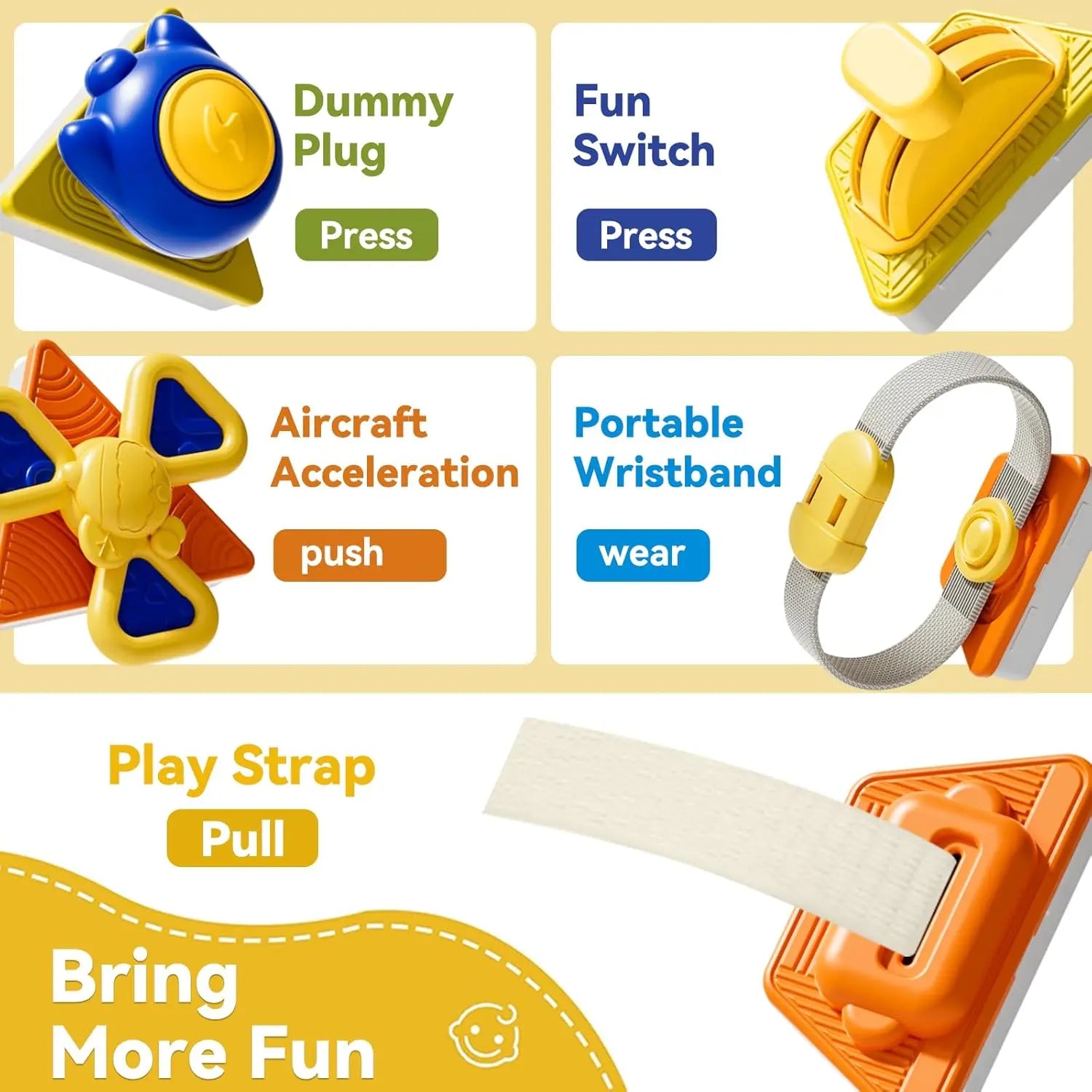 Busy Board para Bebés, Juguetes Sensoriales Montessori
