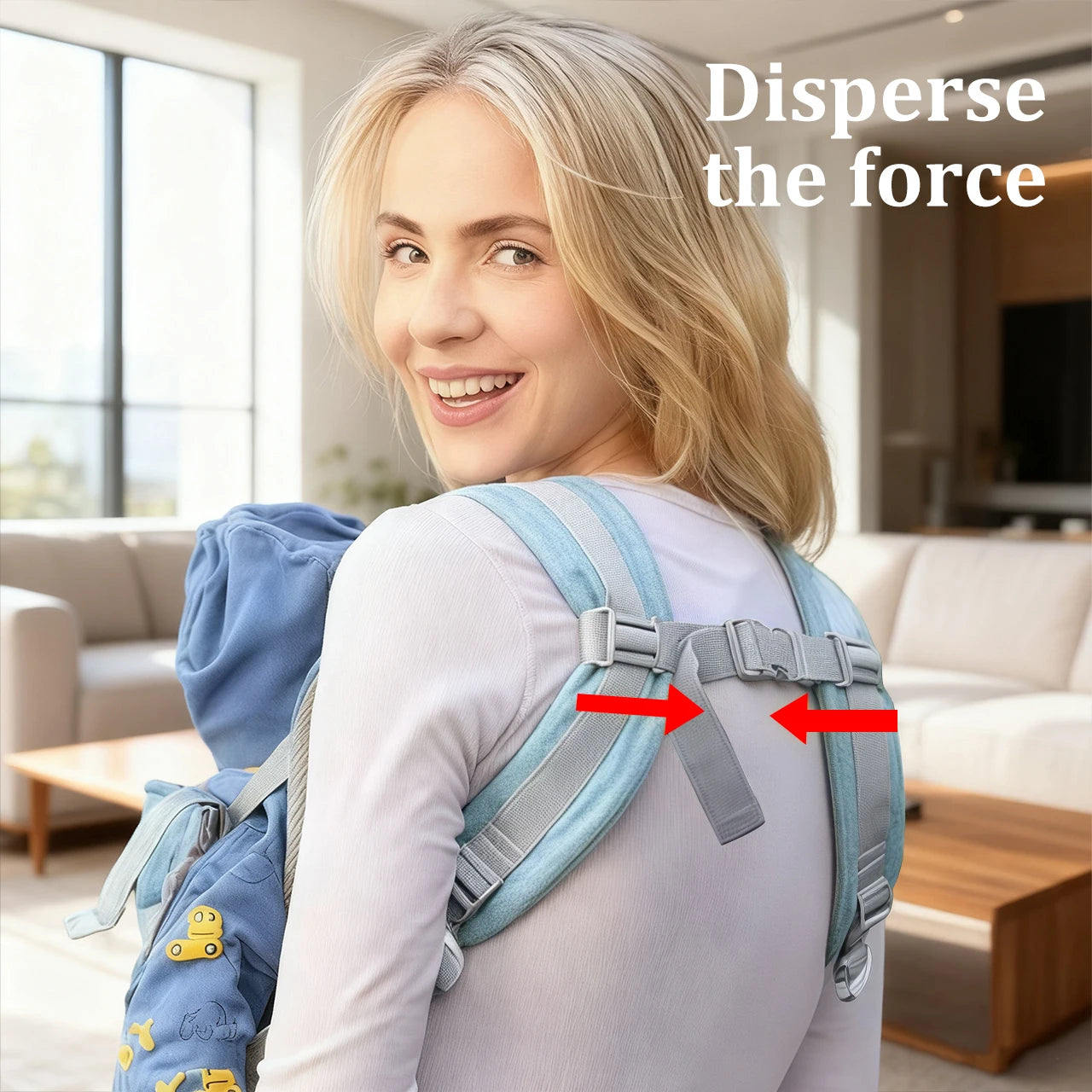 Portabebés Ergonómico Transpirable Multi-posición: Mochila Canguro Confort NovaTrend