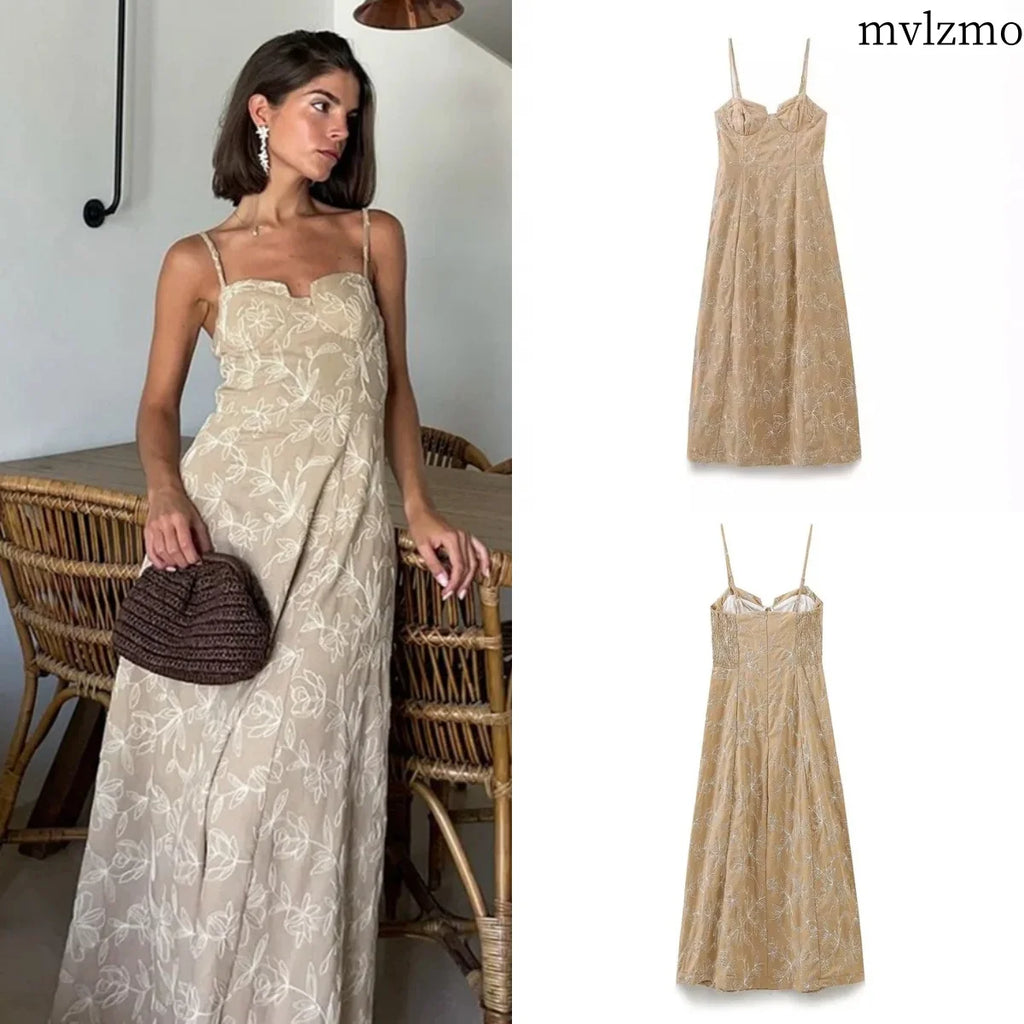Vestido Largo de Tirantes Estampado Floral NovaTrend