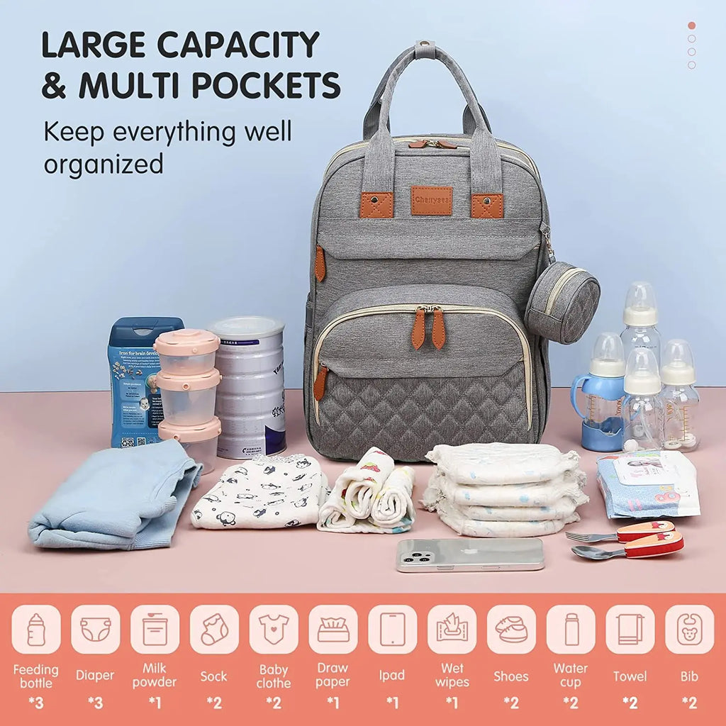 Mochila Portátil para Bebé con Cama Extensible – Bolso de Viaje Impermeable y Cambiador 3 en 1