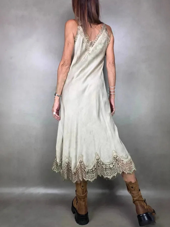Vestido Largo Estilo Boho con Encaje: Suave, Ligero y Romántico NovaTrend