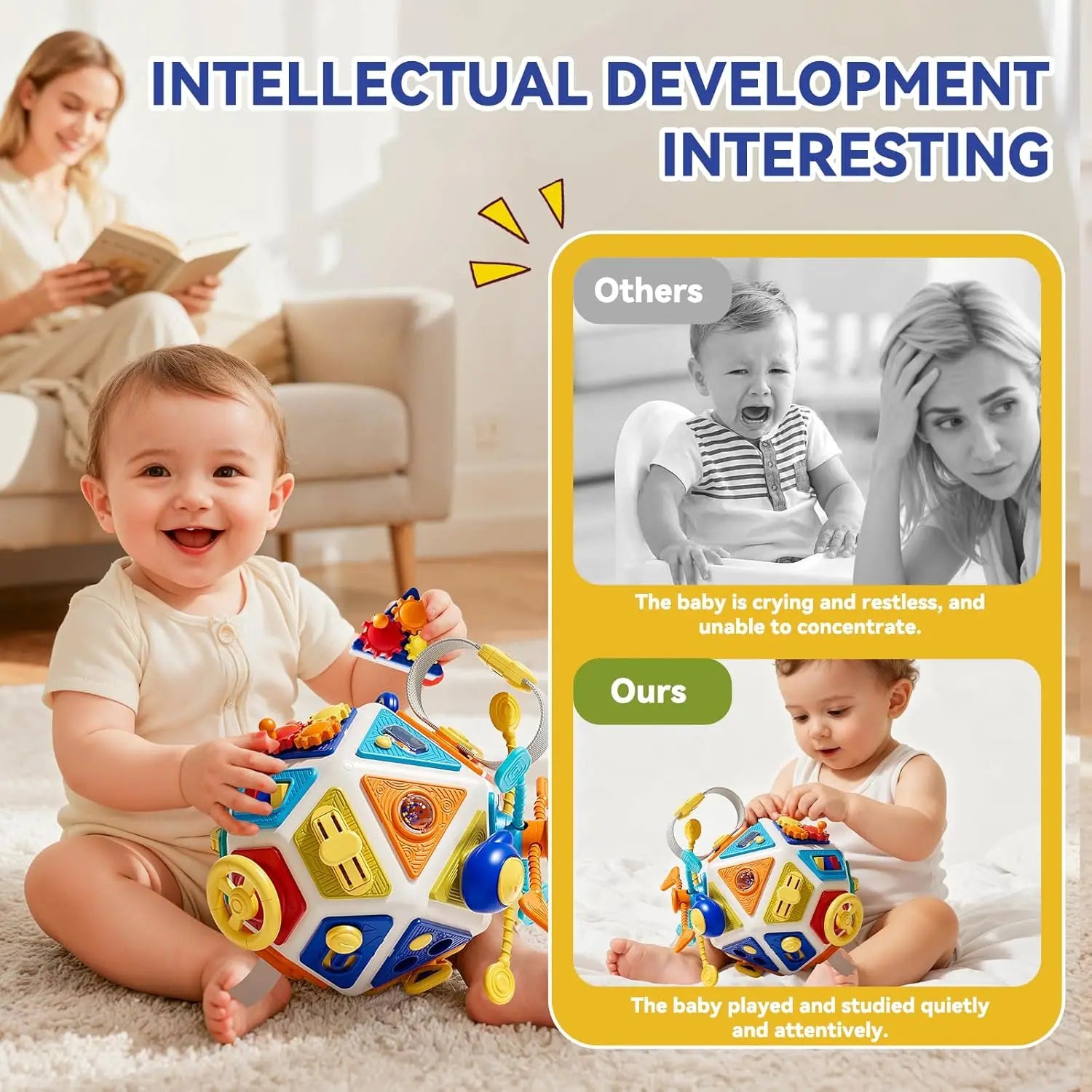Busy Board para Bebés, Juguetes Sensoriales Montessori