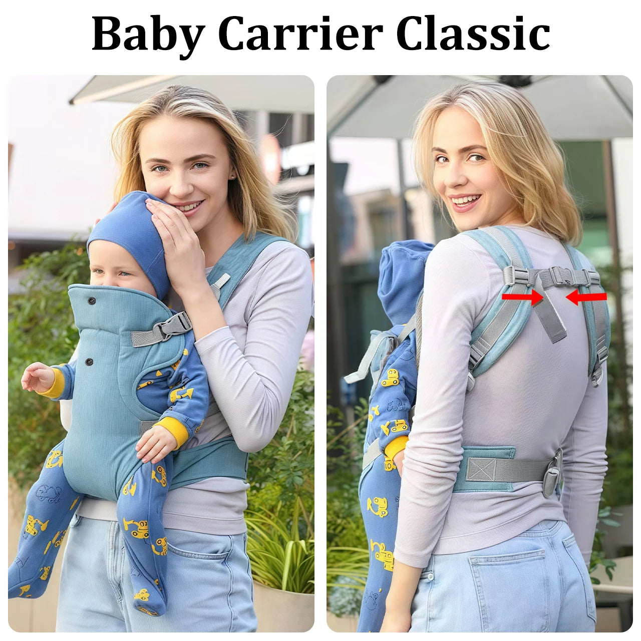 Portabebés Ergonómico Transpirable Multi-posición: Mochila Canguro Confort NovaTrend