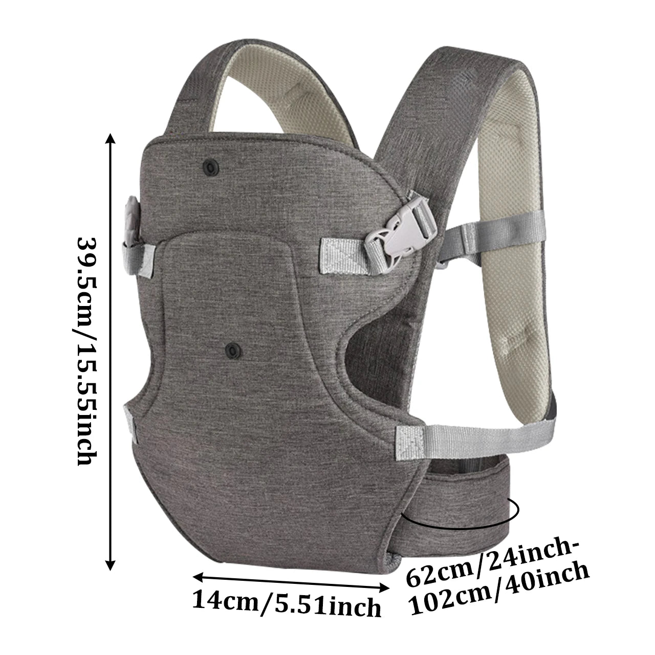 Portabebés Ergonómico Transpirable Multi-posición: Mochila Canguro Confort NovaTrend